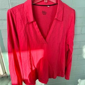 Boden Women's Bright Pink Long Sleeve Top